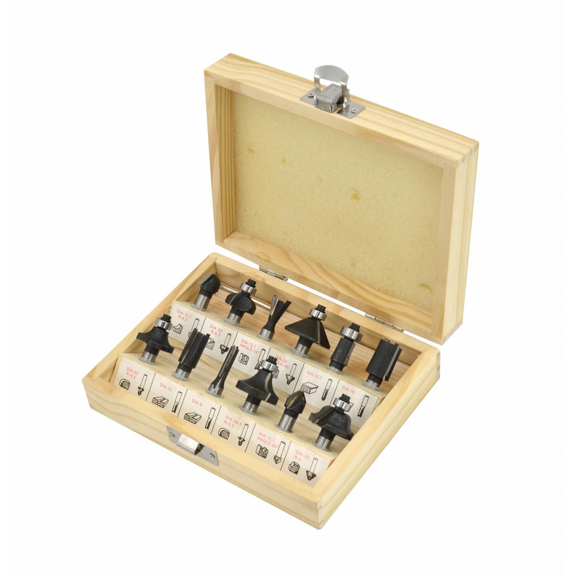 Coffret de forêts pour le bois  AWTools AW40513; 12 unités