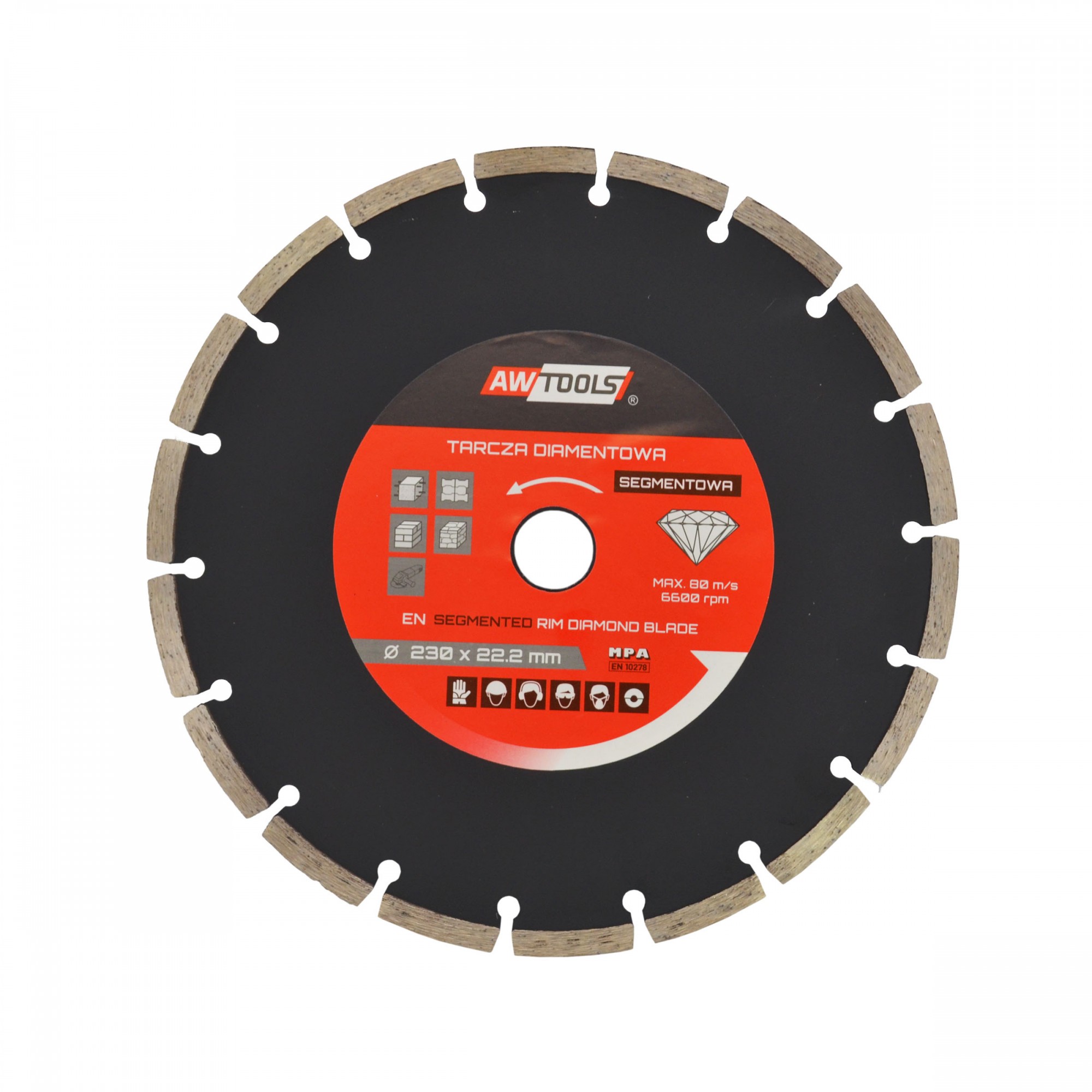 Disque segmenté pour coupe à sec AWTools AW45230; 230x25,4 mm
