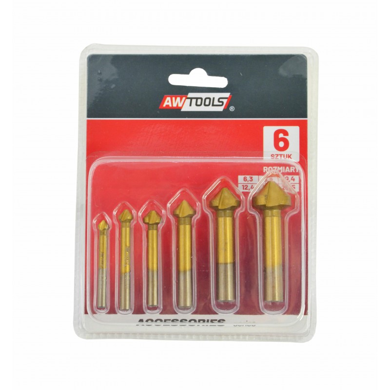 Foret conique AWTools AW42400; HSS; 6,3-20,5 mm; 6 unités