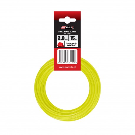 Fil de coupe AWTools AW70110; (1,6 mm/10 m) jaune, carré