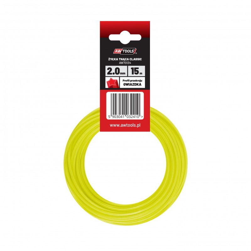 Fil de coupe AWTools AW70115; (1,6 mm/10 m) jaune, hexagone