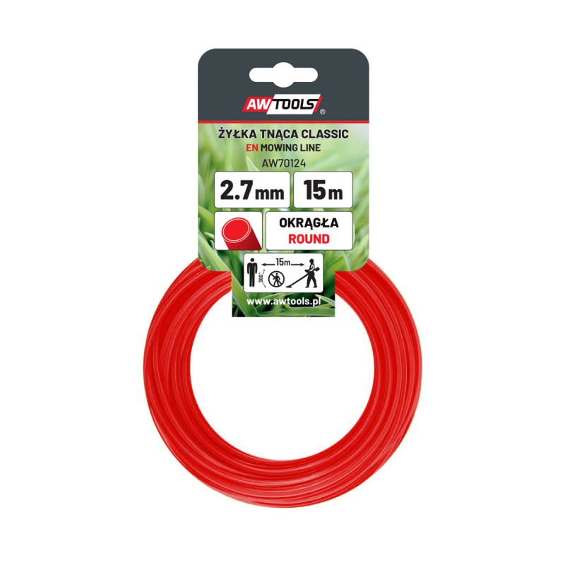 Fil de coupe AWTools AW70125; (3 mm/15 m) orange, rond