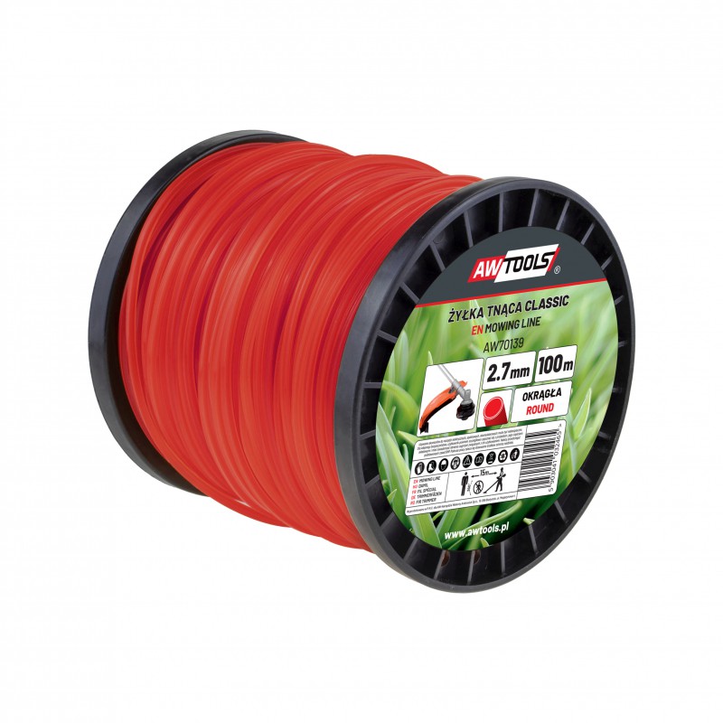 Fil de coupe AWTools AW70140; (3 mm/100 m) orange, rond