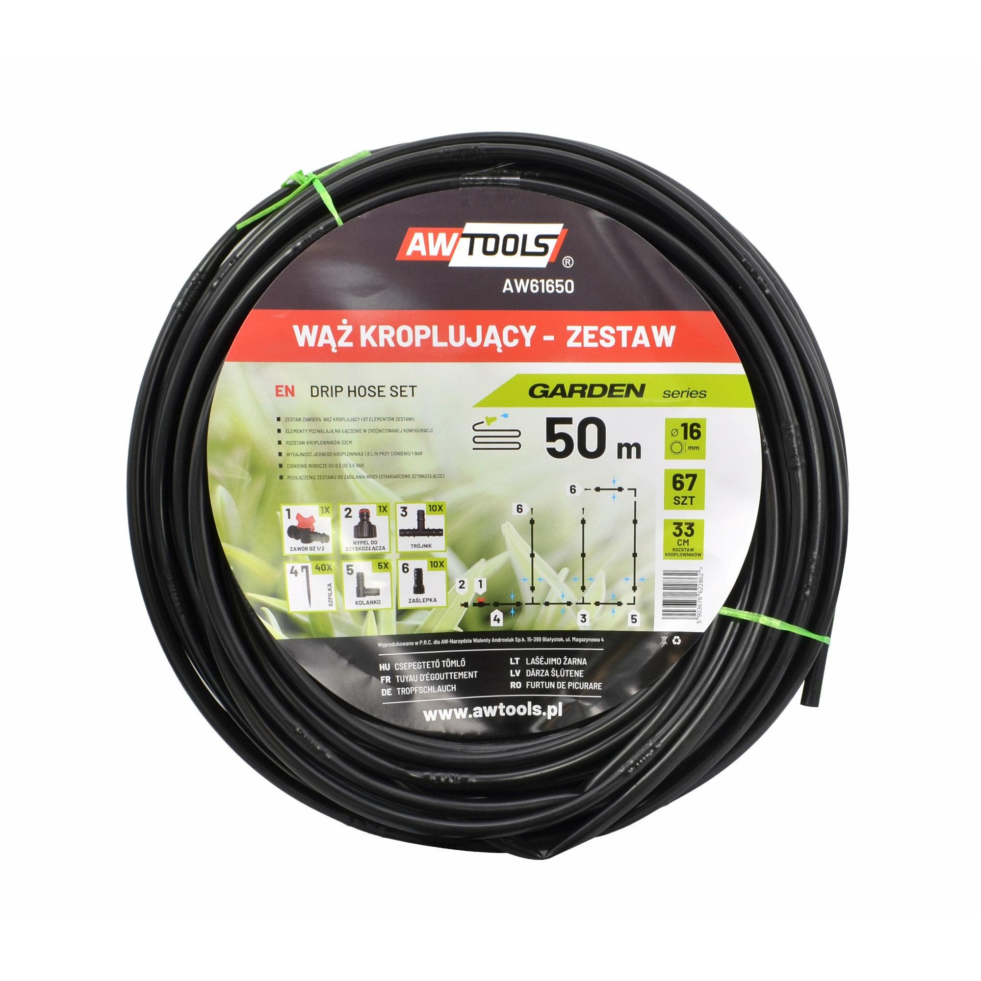Arrosoir AWTools AW61650; 50 m; 67 unités
