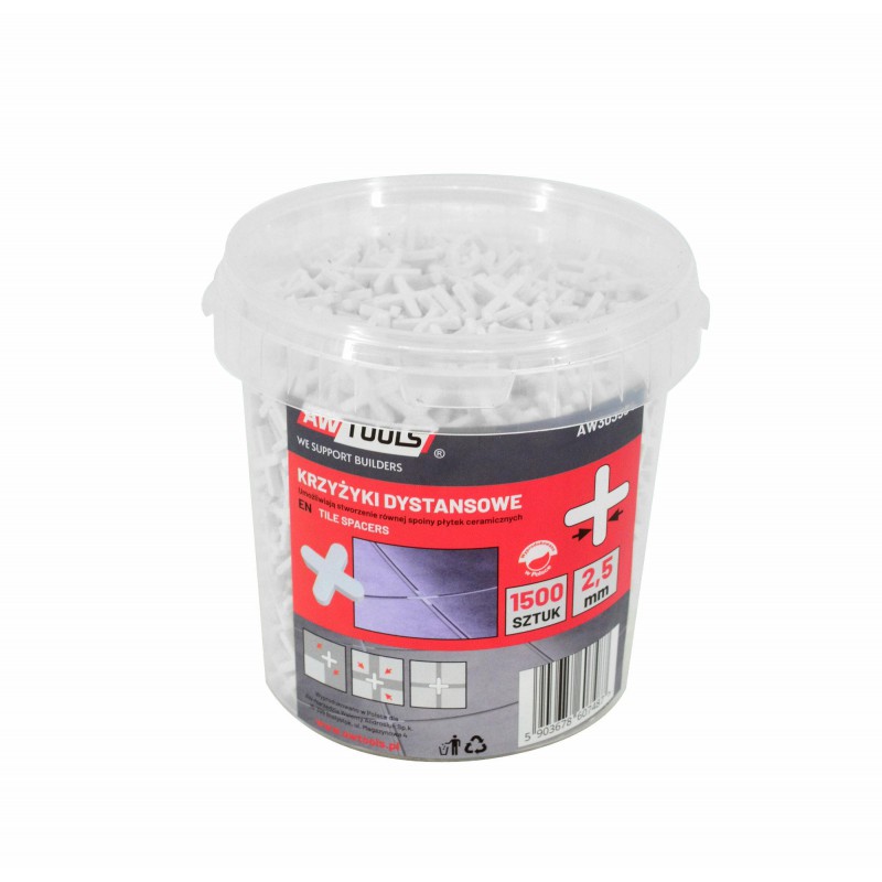 Marque pour la pose de carreaux AWTools AW303552; 1,5 mm; 1800 unités