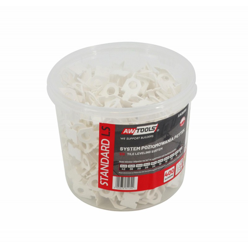 Indicateur de niveau de carrelage AWTools AW30381; 2 mm; 7-15 mm; 400 unités