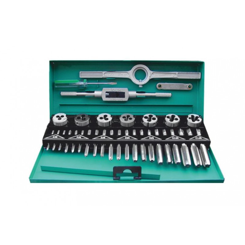 Robinet et jeu de matrice AWTools AW20410; M3-M12; 32 unités
