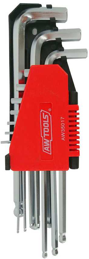 Clé hexagonale AWTools AW35017BL; 2-12 mm; 10 unités
