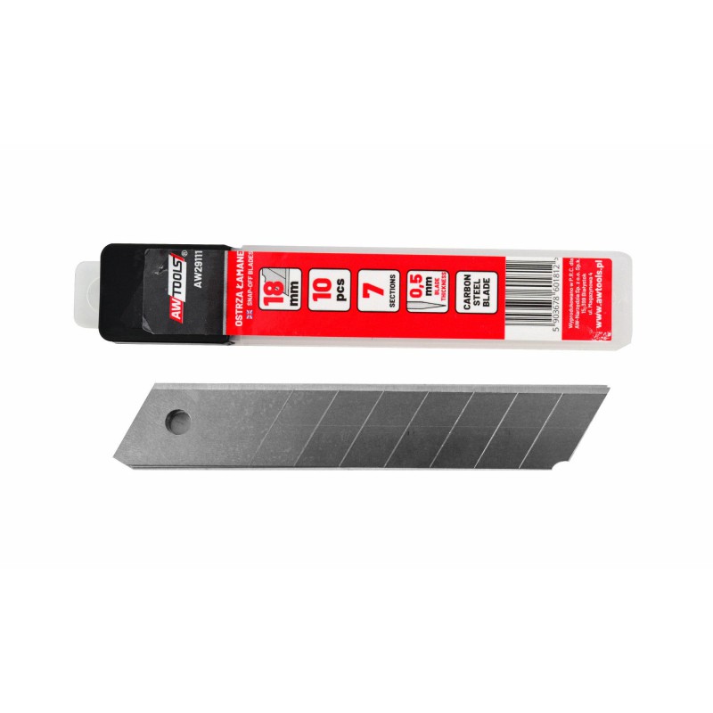 Couteau avec lames remplaçables AWTools AW29111; 18 mm; 10 unités