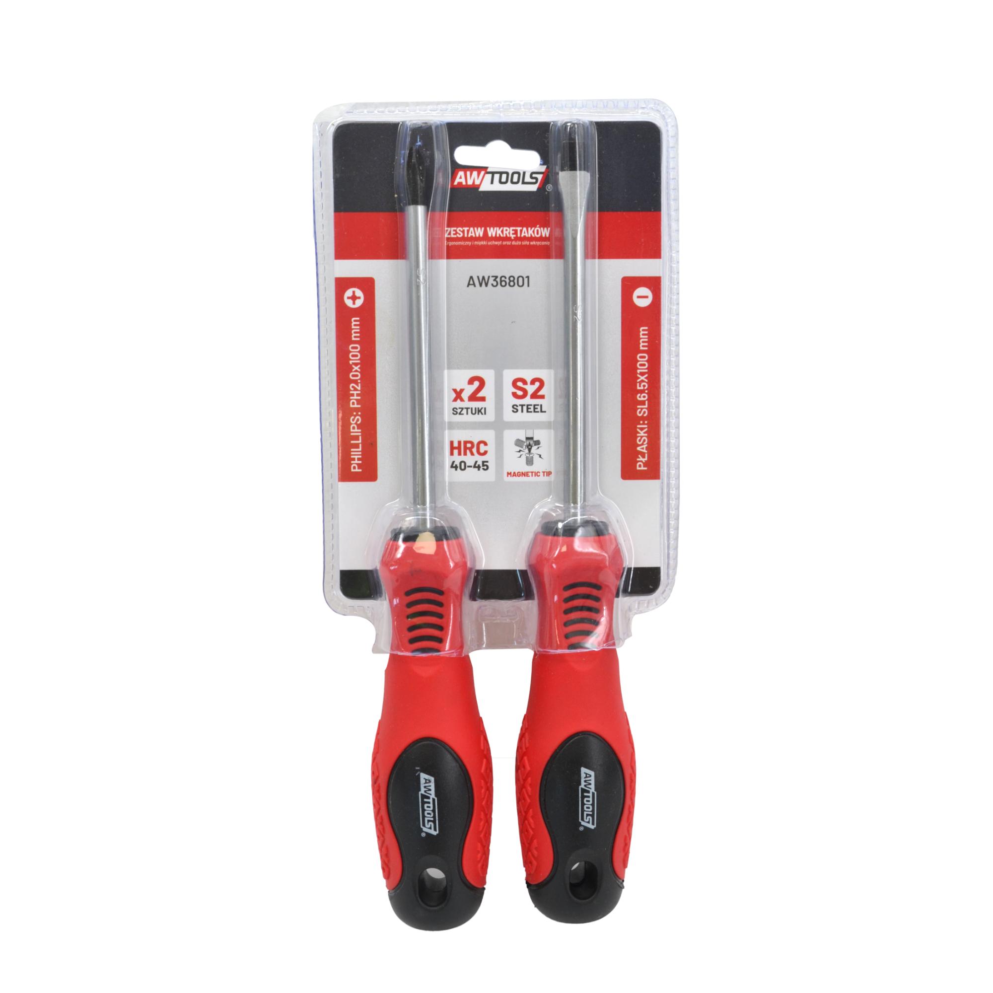 Ensemble de tournevis AWTools AW36801; SLx1; PHx12 unités