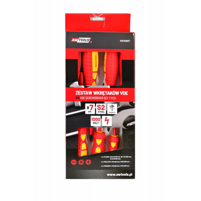 Ensemble de tournevis AWTools AW36987; VDE; 7 unités