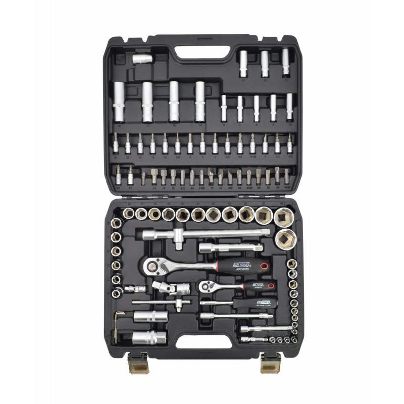 Ensemble de clés à anneau AWTools AW39094BL; 1/2''; 1/4''; 94 unités