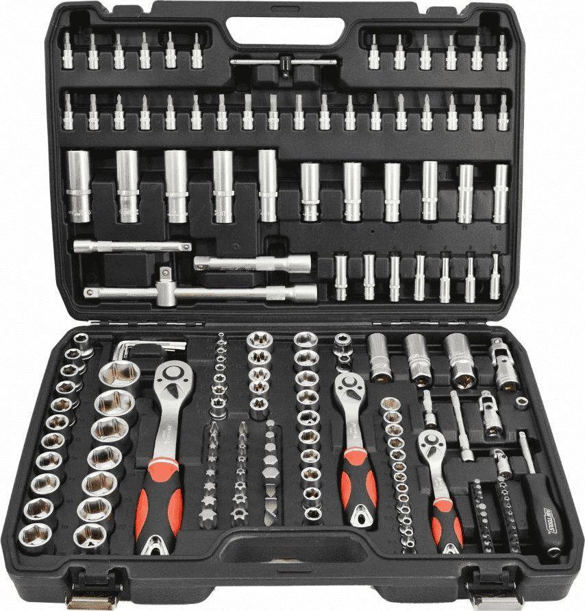 Ensemble de clés à anneau AWTools AW39173BL; 1/2''; 1/4''; 3/8''; 173 unités