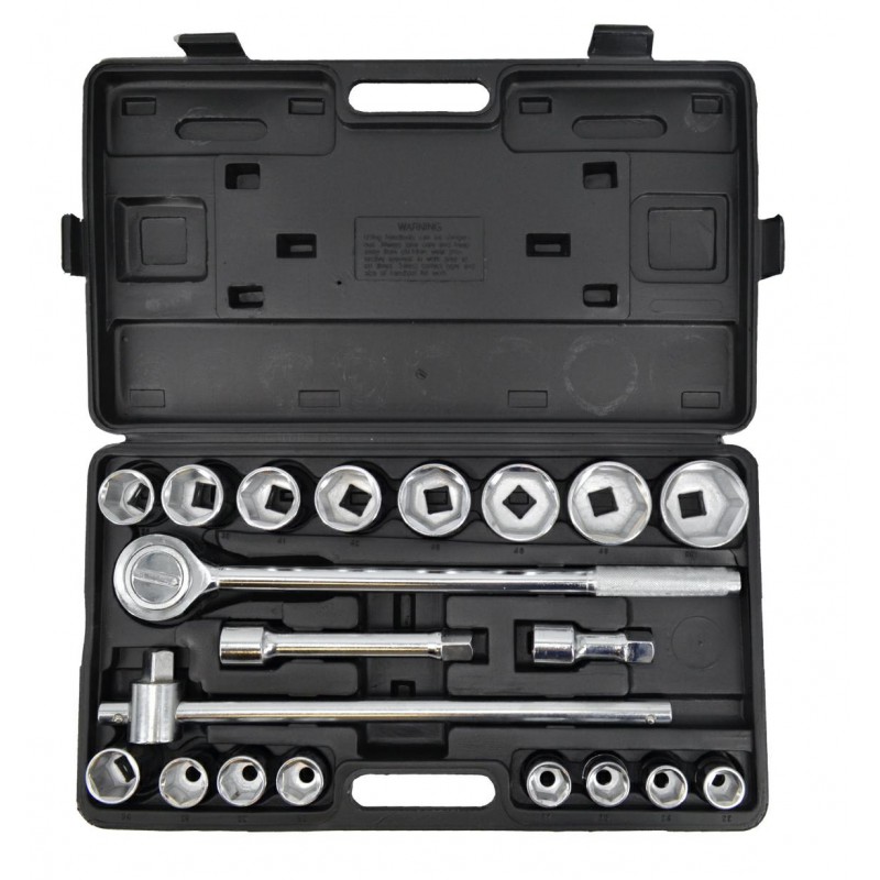 Jeu de clés à douille AWTools AW39021; 3/4''; 19-50 mm; 21 unités