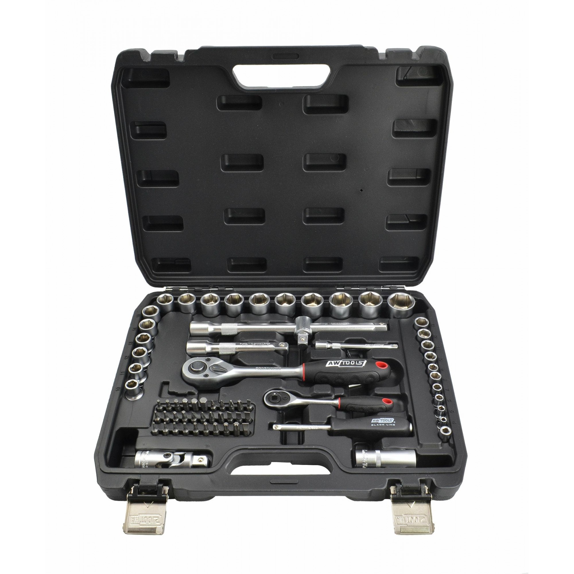 Ensemble de clés à anneau AWTools AW39072BL; 1/2''; 1/4''; 72 unités