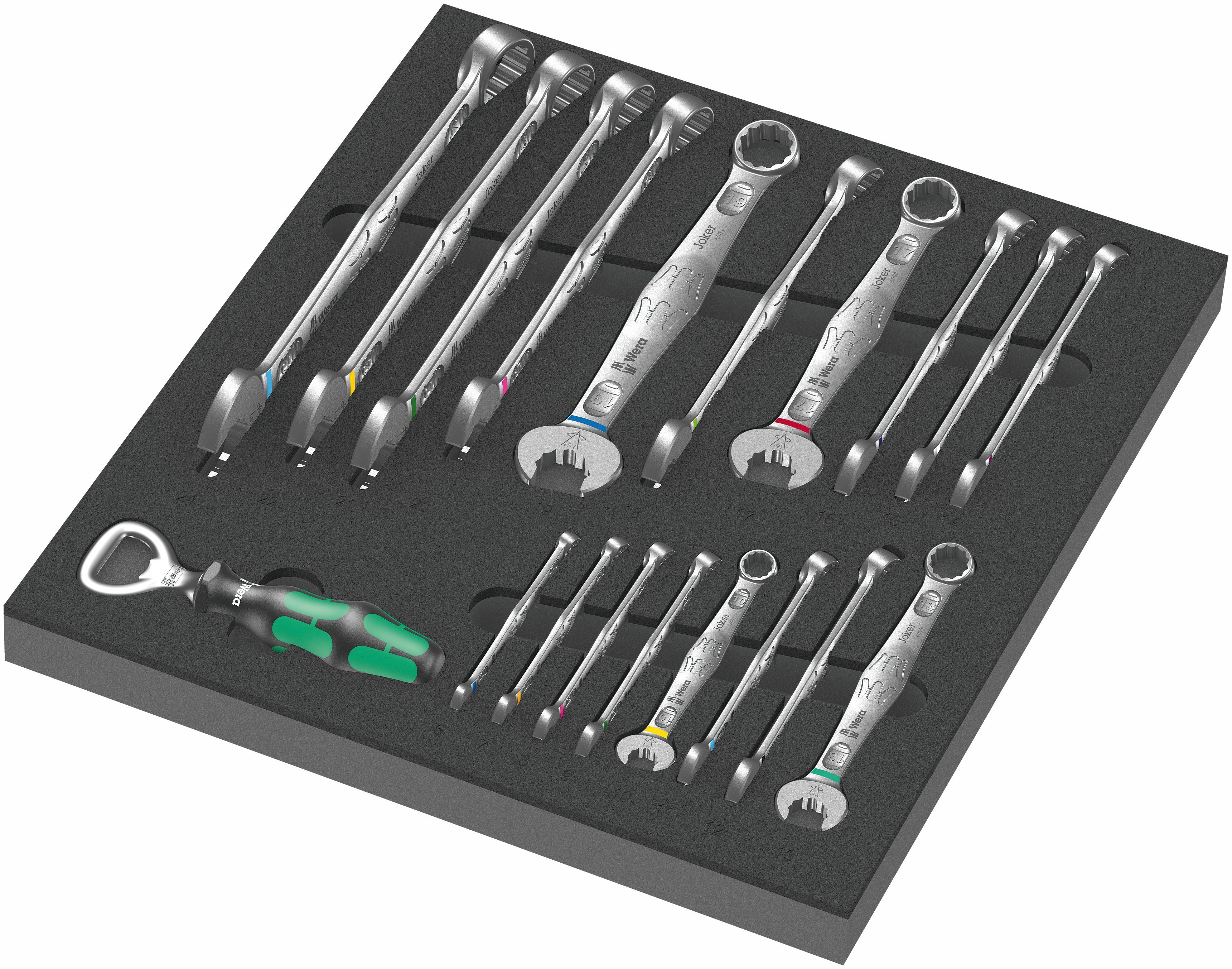 Ensemble de clés combinées Wera WE05150121001; 6-24 mm; 19 unités