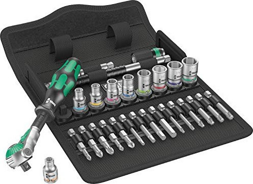 Rochet Wera WE05004019001; HEX-plus; 1/4''; 152 mm; 28 pièces + Accessoires