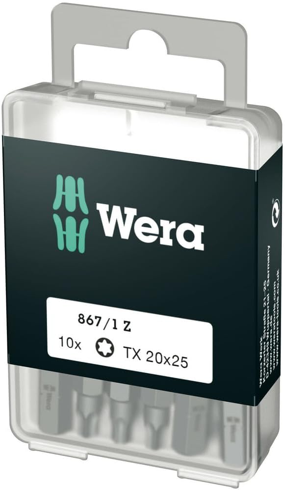 Peu de tournevis Wera WE05072408001; 867/1; Torx; TX20x25 mm; 10 unités