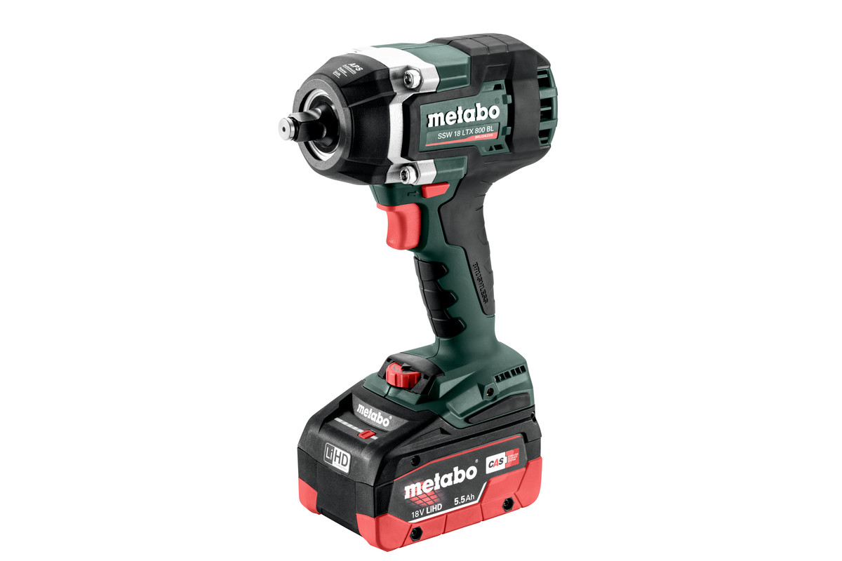 Clé à chocs Metabo SSW 18 LTX 800 BL; 18 V; 800 Nm;  2x5,5 Ah accu.