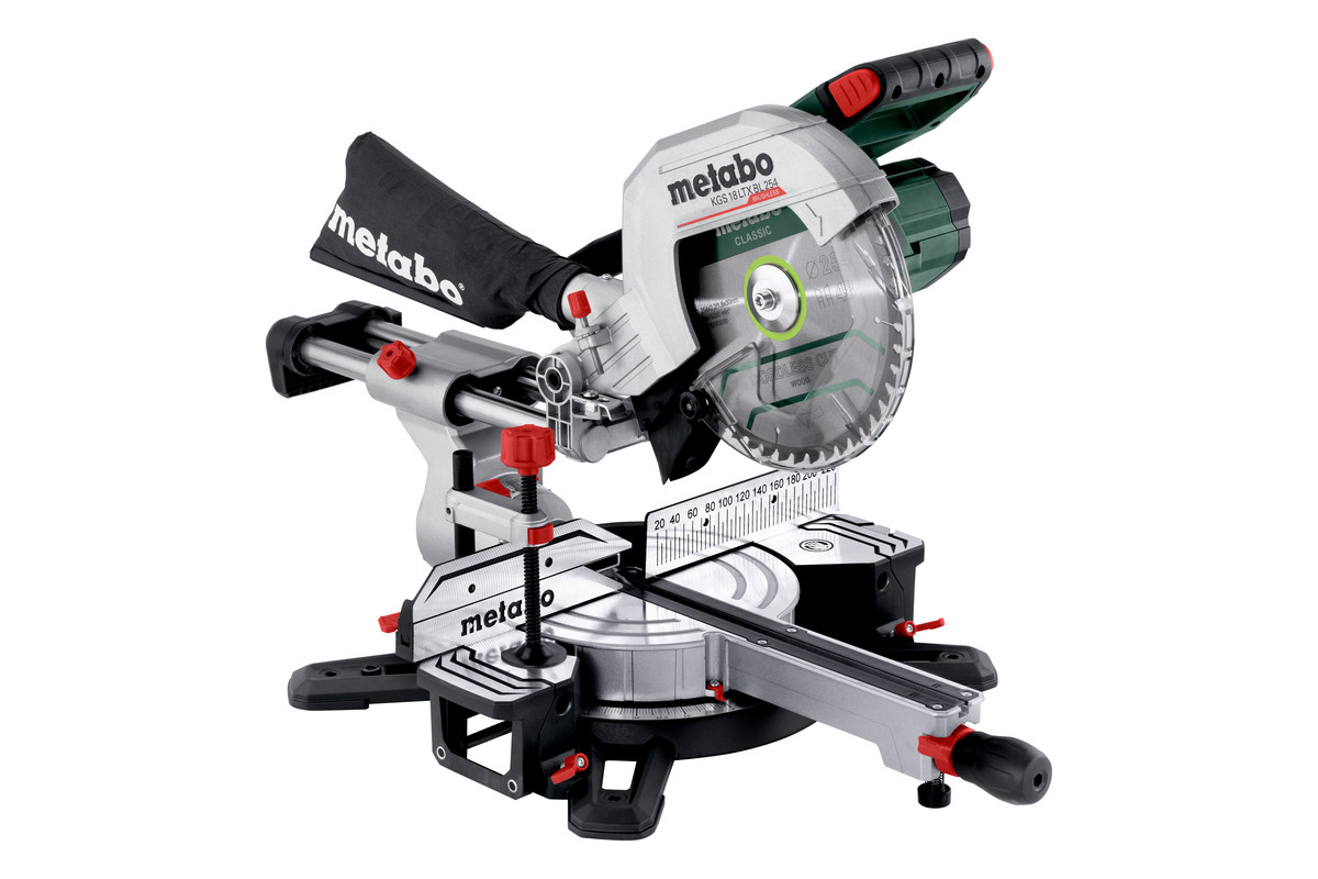 Scie à onglets composés Metabo KGS 18 LTX BL 254; 18 V; 254x30 mm (sans batterie et...