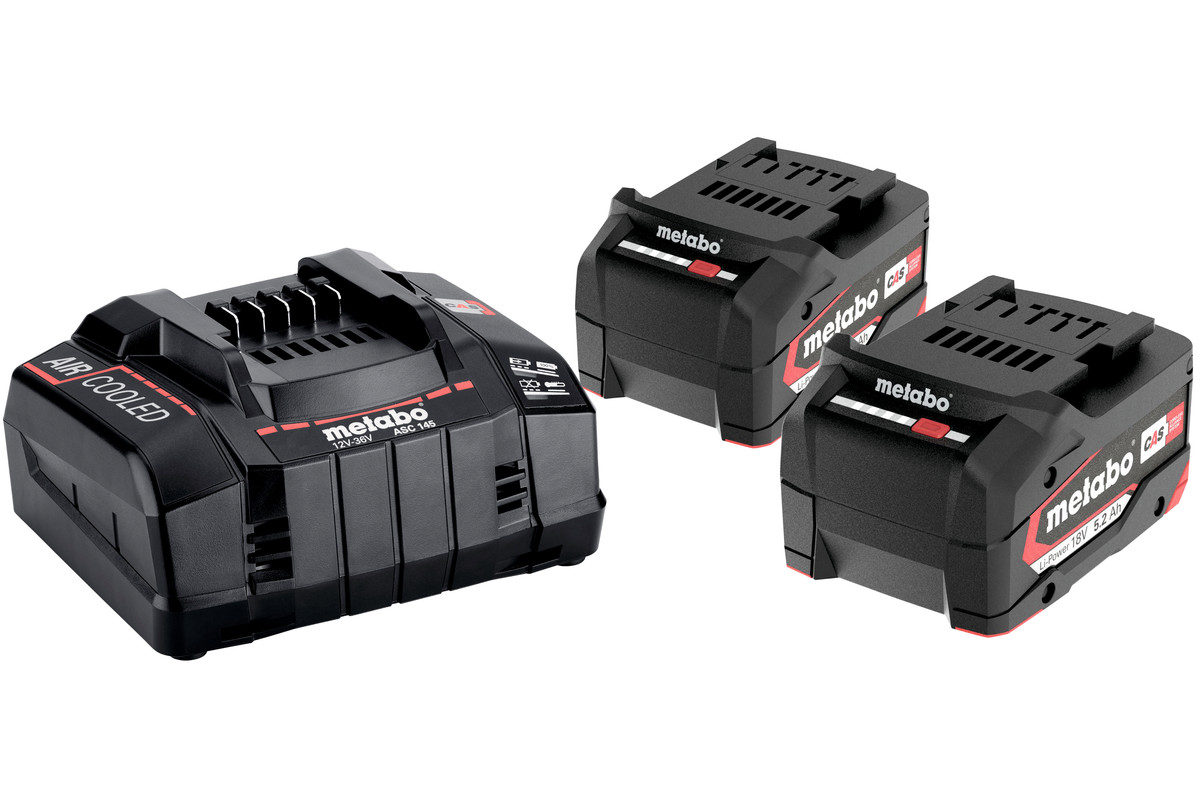 Ensemble d'accessoires Metabo 18 V; 2x5,2 Ah  accu.