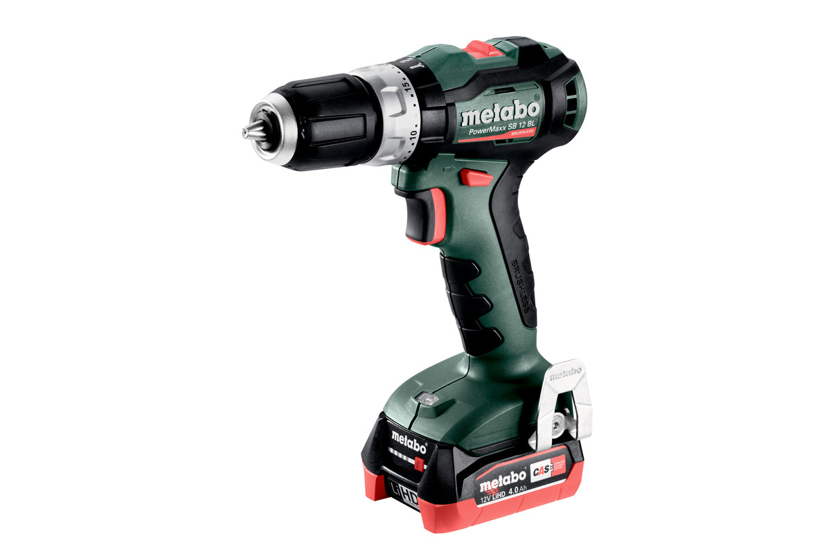 Perceuse à percussion sans fil Metabo PowerMaxx SB 12 BL; 12 V; 2x4 Ah  accu.