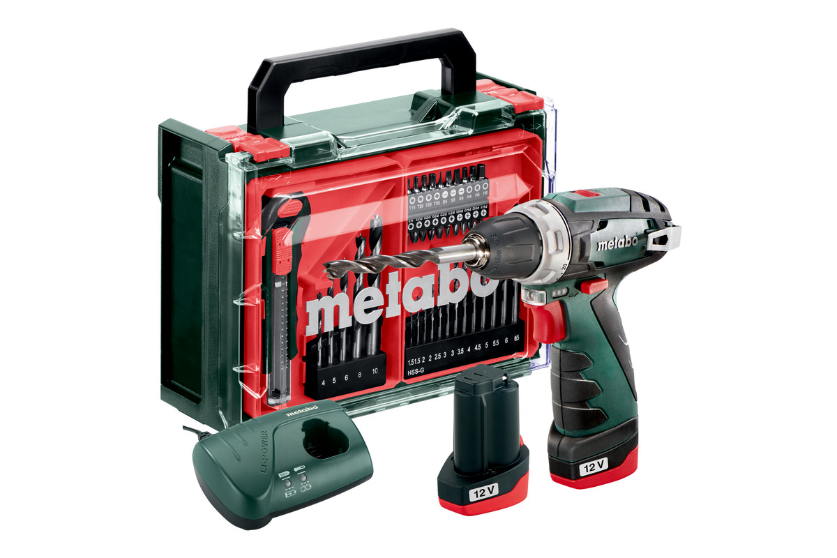 Perceuse-visseuse sans fil Metabo PowerMaxx BS Basic; 12 V; 2x2 Ah  batterie. + accessoires