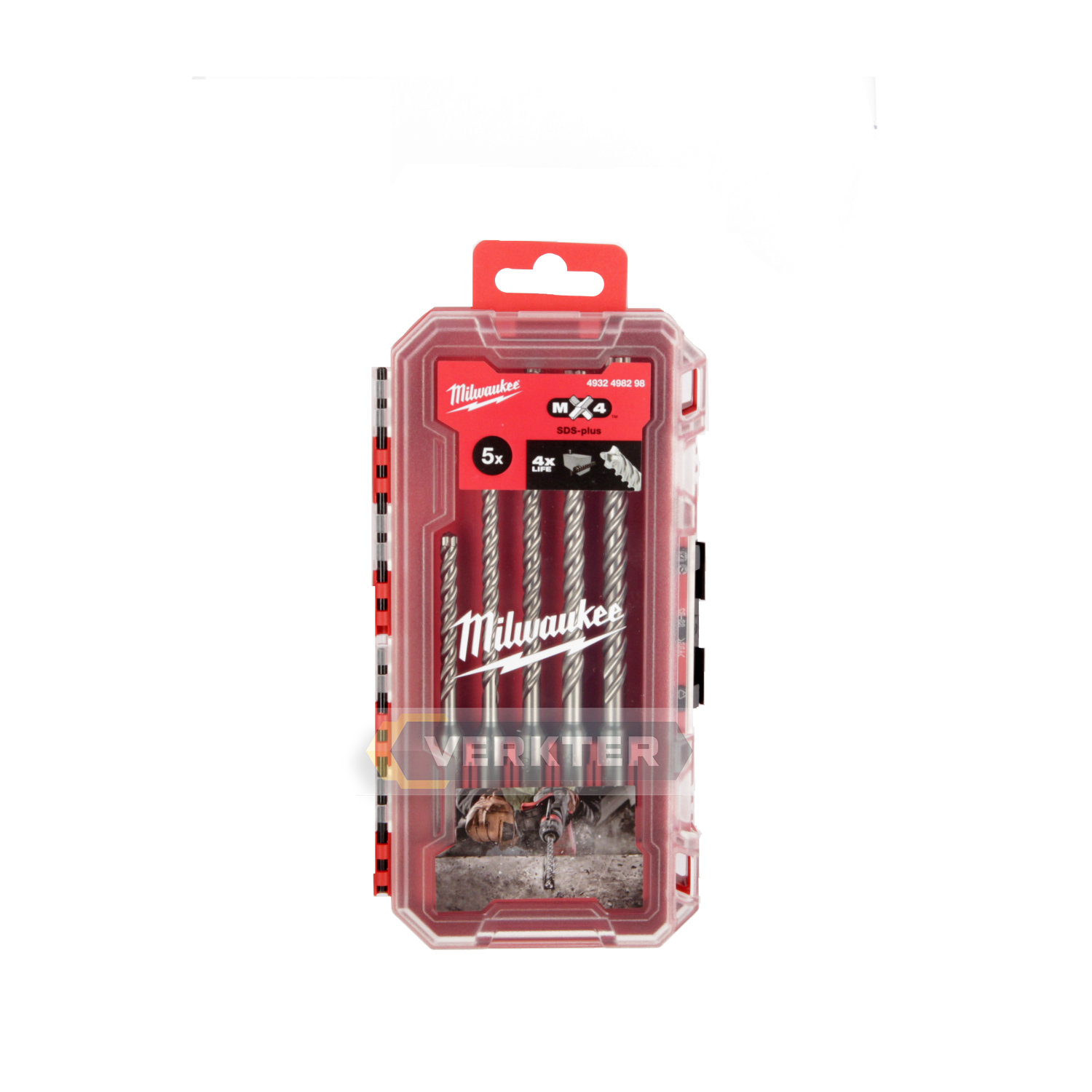 Ensemble de forets Milwaukee 4932498298; SDS-Plus; MX4; 5 unités