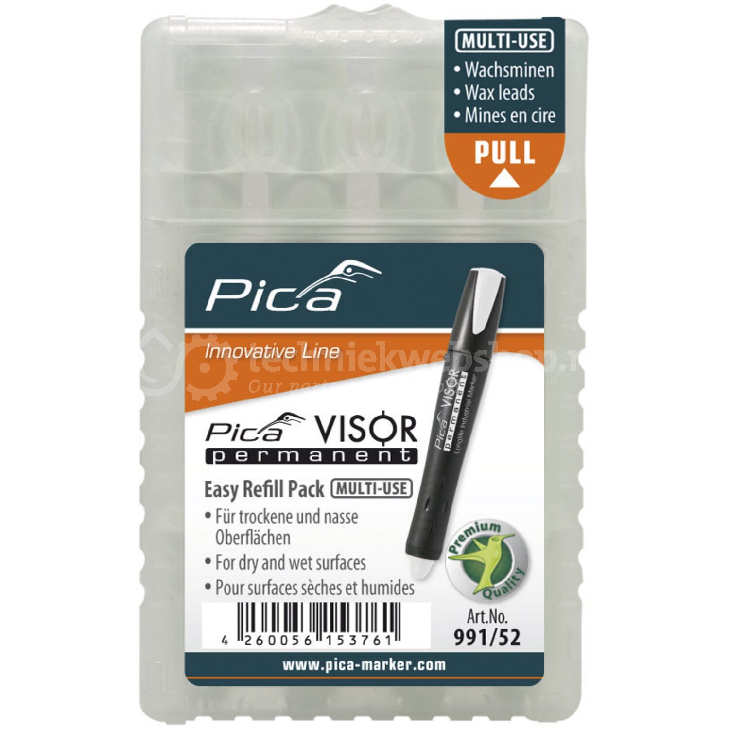 Coeur Pica VISOR; 4 des unités; blanc