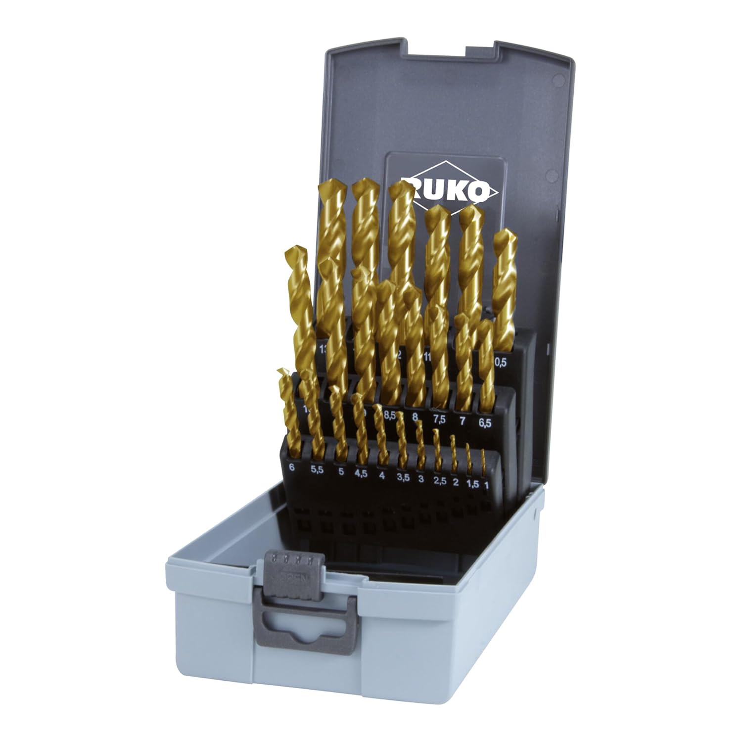 Jeu de forets en métal  Ruko 250215TRO; HSS Tin; 1-13 mm; 25  unités