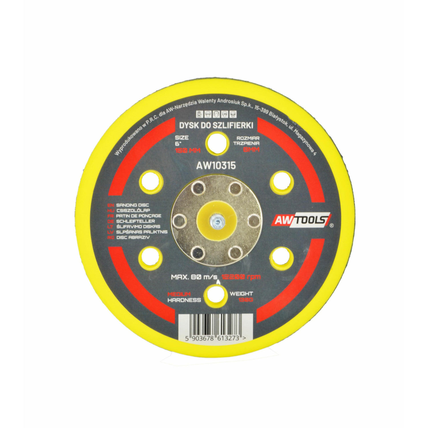 Tampon d'interface de protection AWTools AW10314; 125 mm; 5/16''