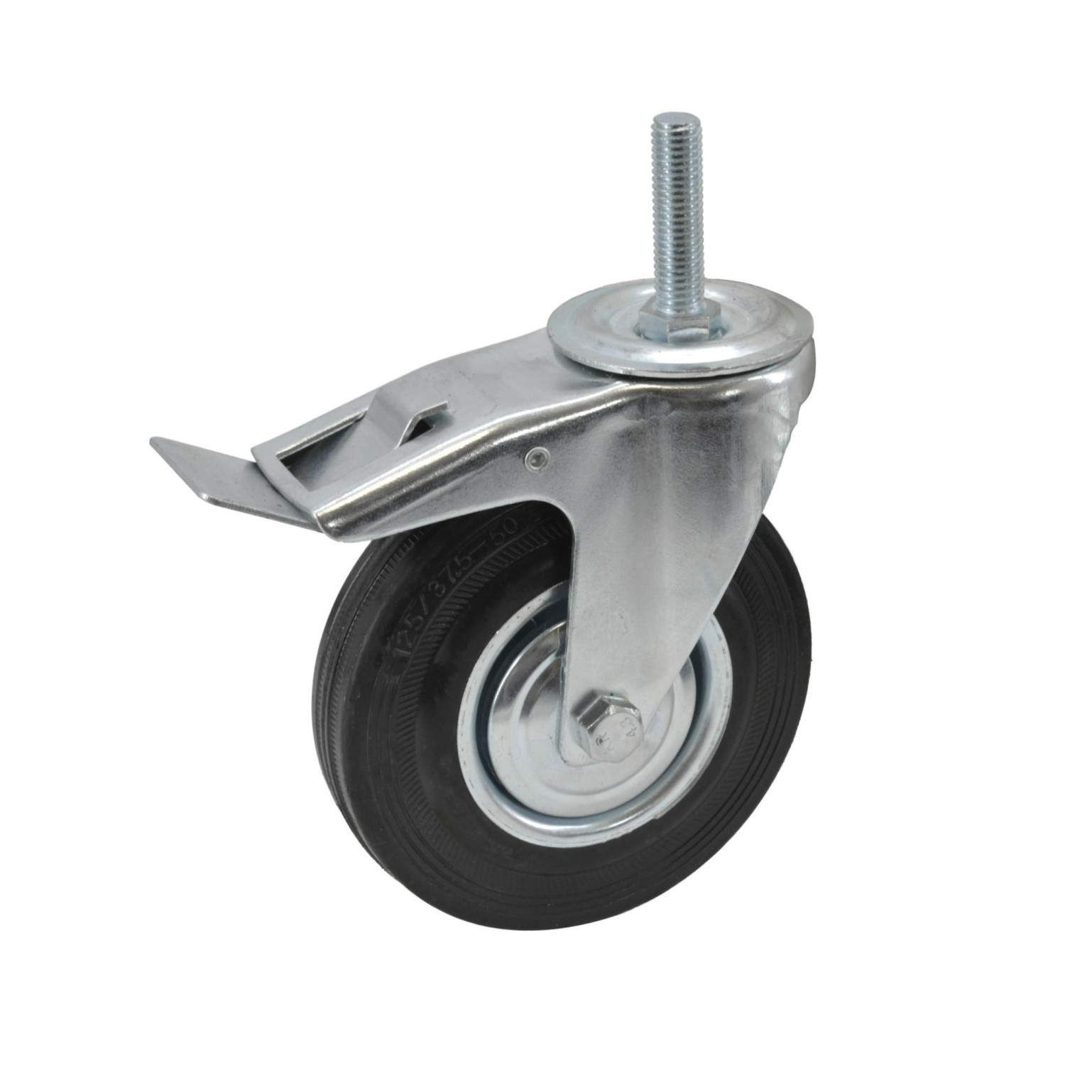 Roue de secours avec frein AWTools AW23331; 75 mm