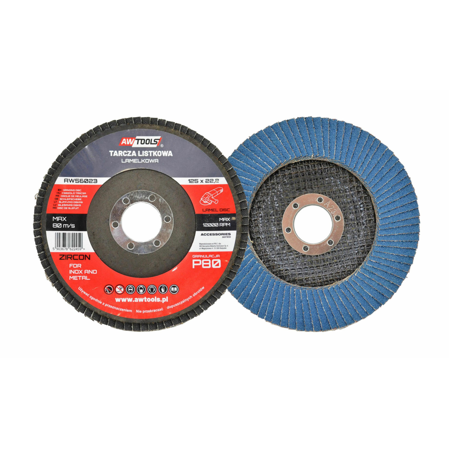 Meule-éventail AWTools AW56026; 125 mm; P150
