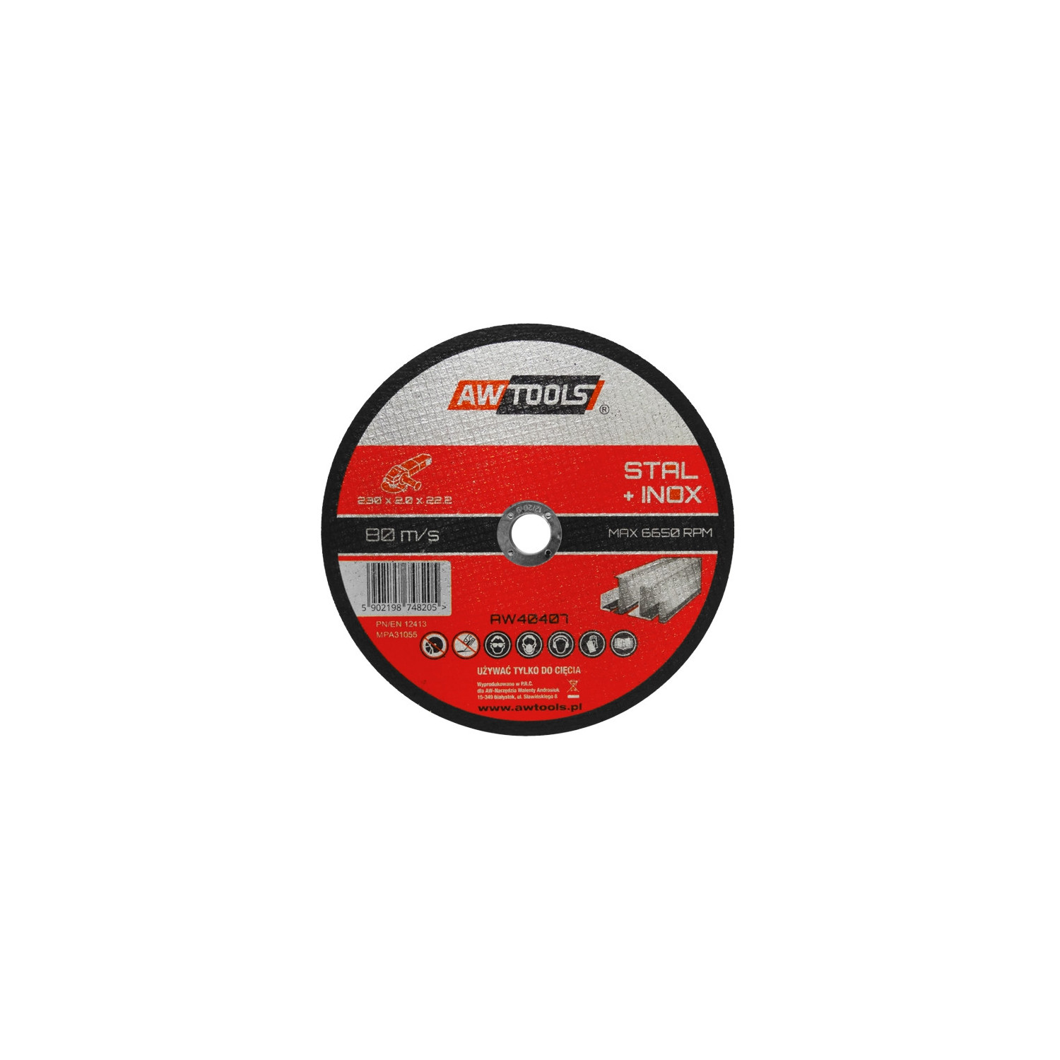 Lame de scie pour le métal AWTools AW49000; 115x22,2 mm