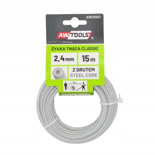 Fil de coupe AWTools AW70157; 2,4 mm; 15 m