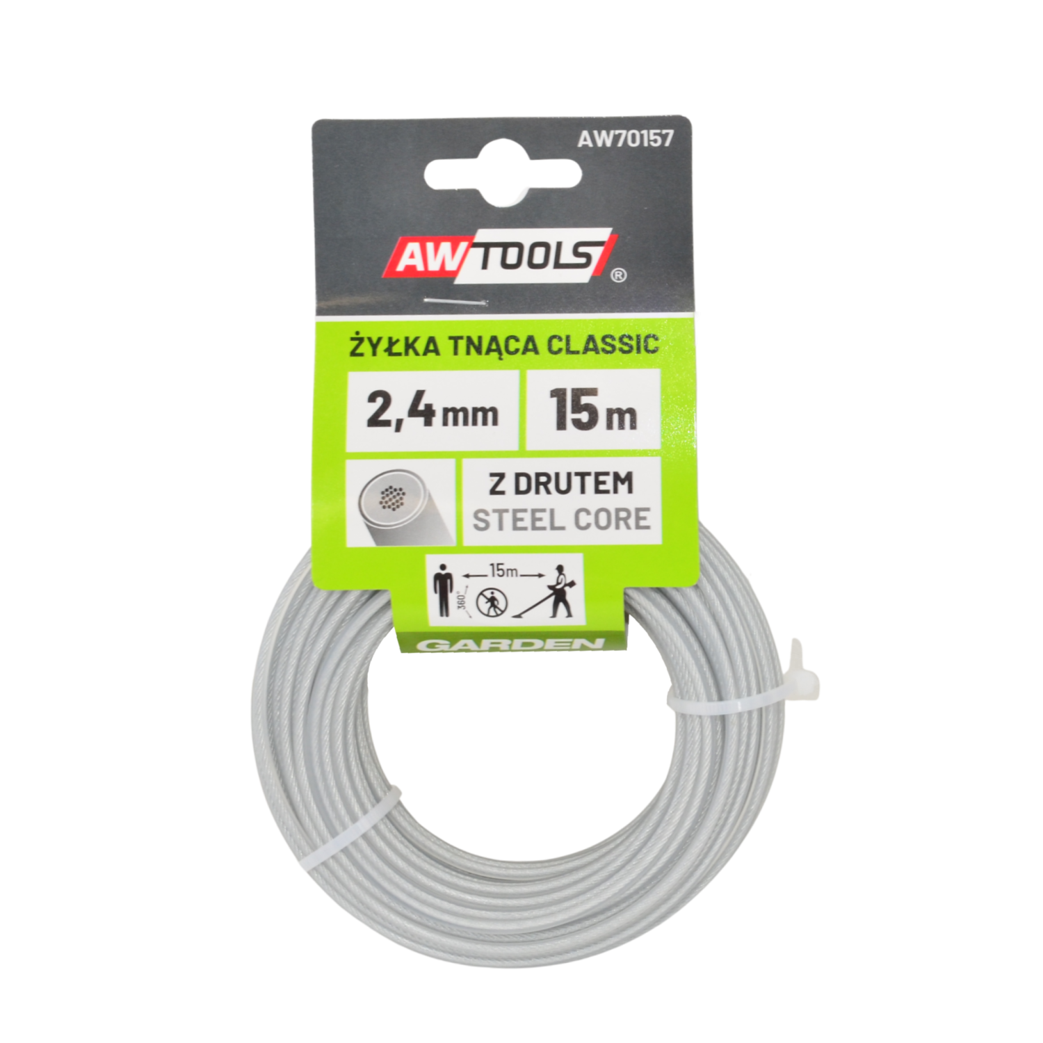Fil de coupe AWTools AW70158; 2,7 mm; 15 m