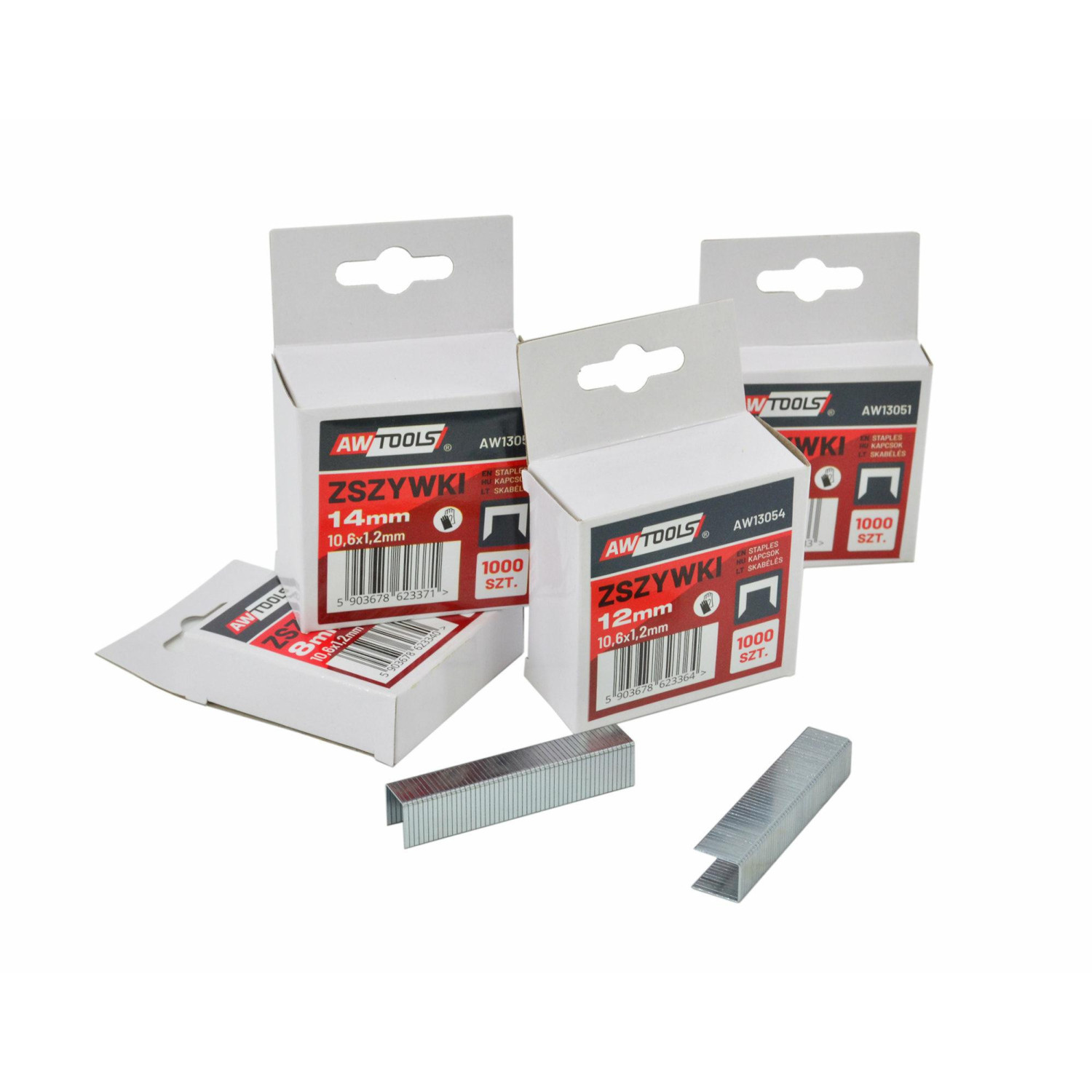 Agrafes AWTools AW13055; 14x10,6 mm; 1000 unités