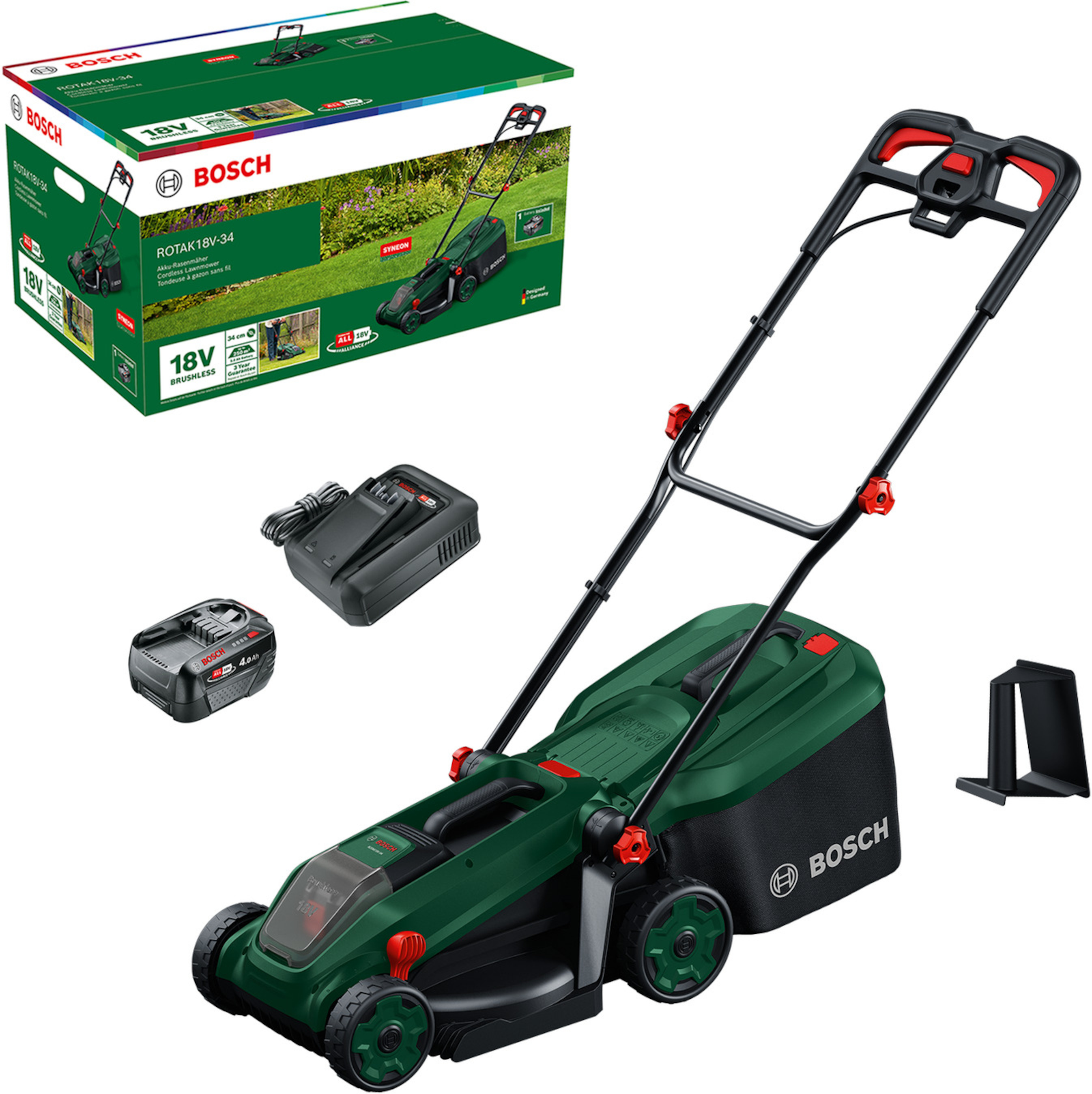 Faucheuse sans fil Bosch Rotak 18V-34; 18 V; 4 Ah; 34 cm
