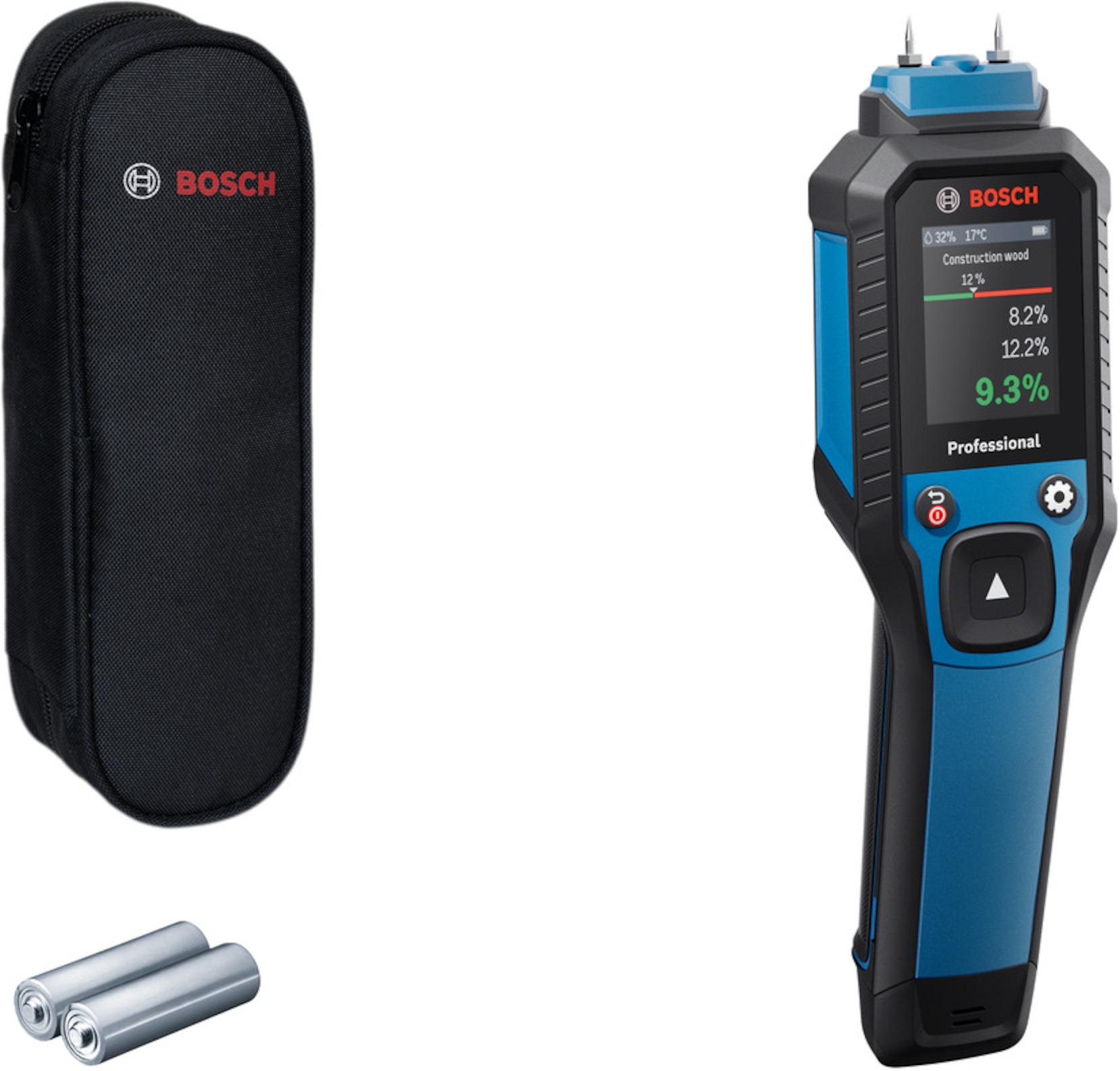 Humidimètre Bosch GMP 2-15; 2x1,5 V; IP65