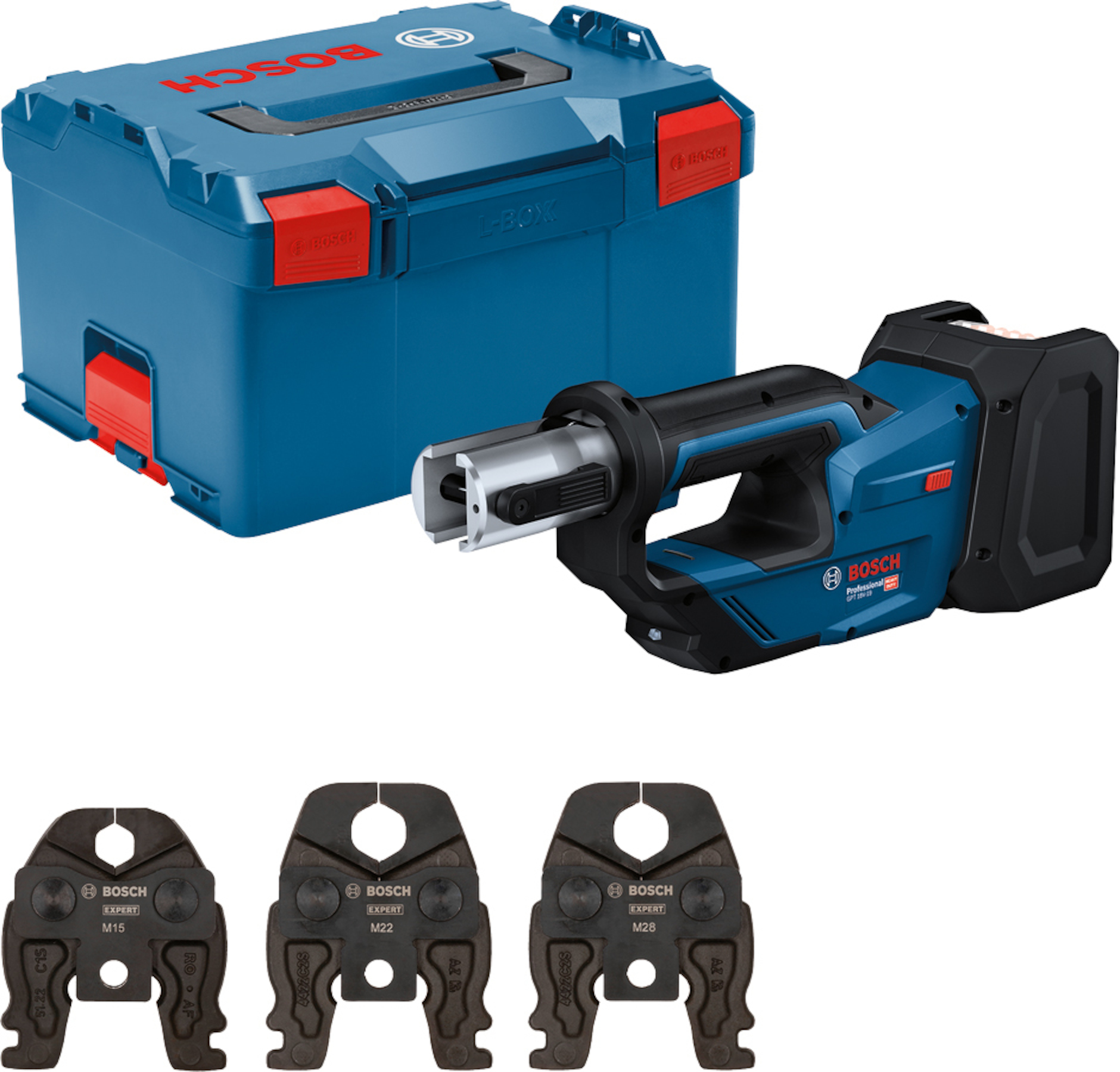 Outil de sertissage de tuyaux sans fil Bosch GPT 18V-19; 18 V (sans batterie et chargeur)