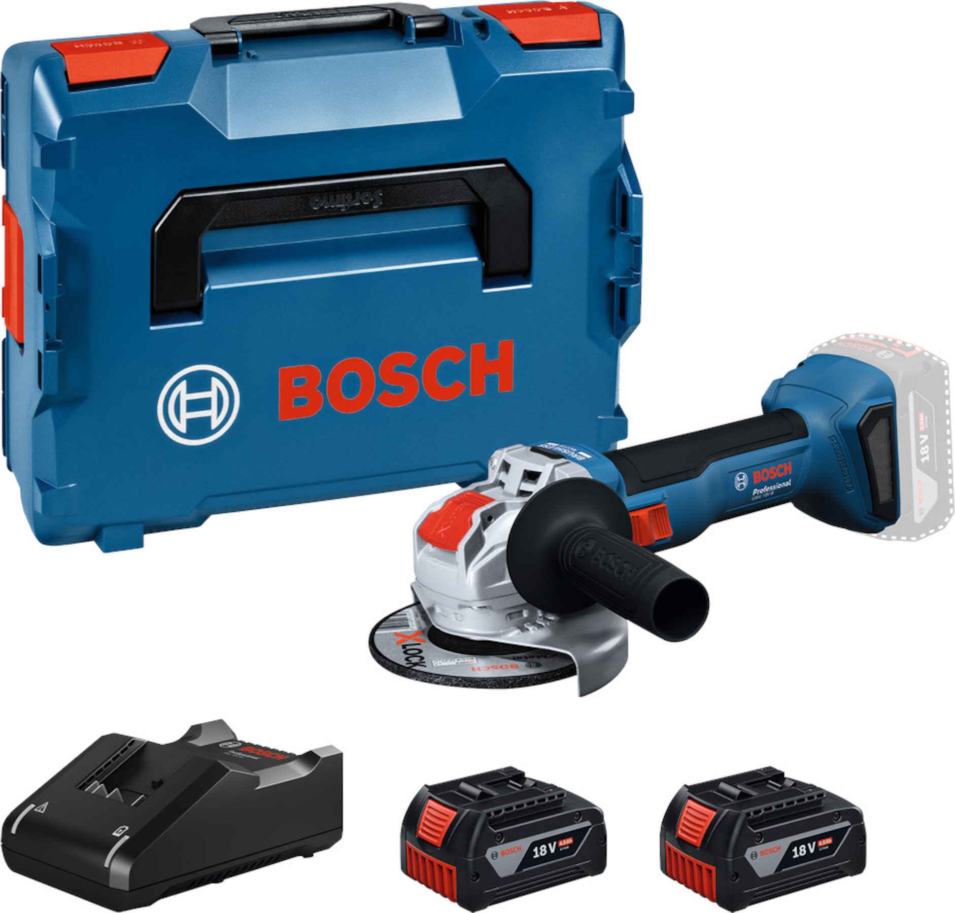 Meuleuse d'angle Bosch GWX 18V-8; 125 mm; 2x4,0 Ah