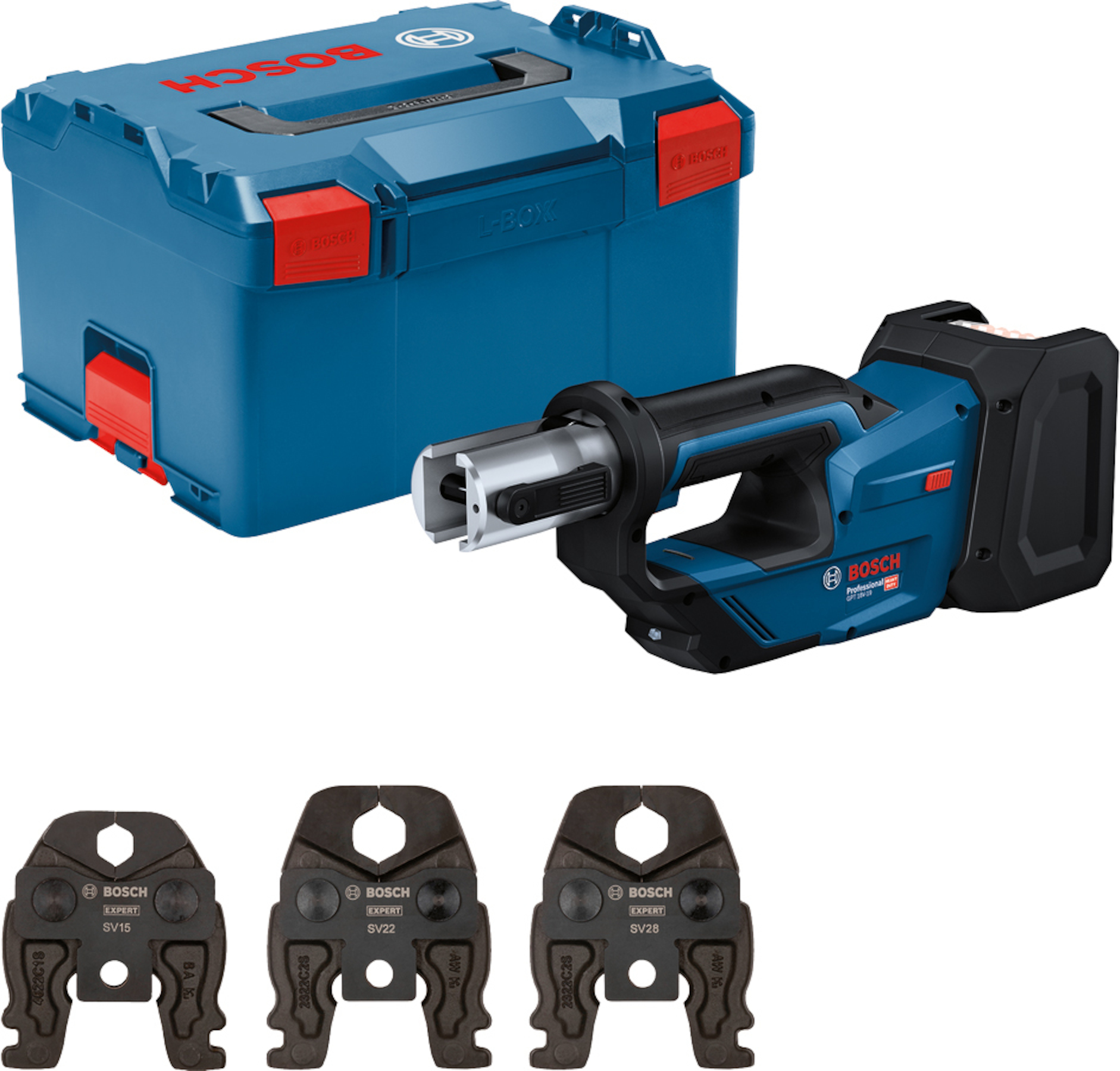 Outil de sertissage de tuyaux sans fil Bosch GPT 18V-19; 18 V (sans batterie et chargeur)