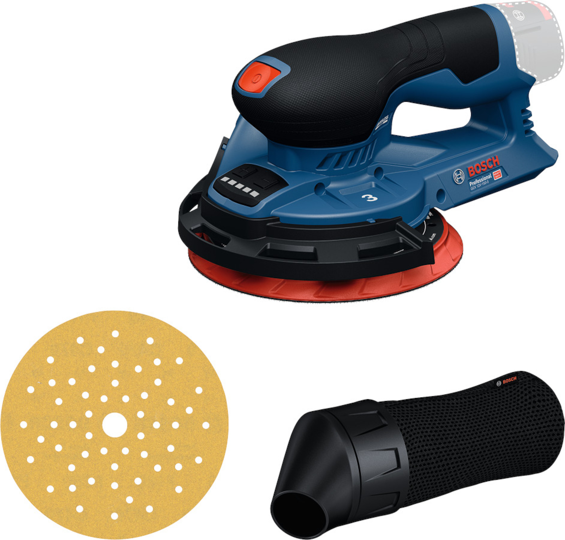 Ponceuse orbitale Bosch GEX 12V-150-3; 12 V; 150 mm (sans batterie et chargeur)