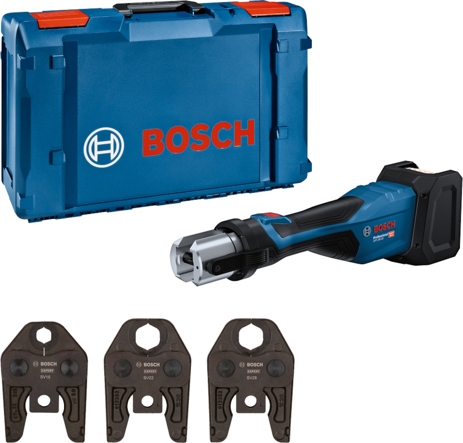Outil de sertissage de tuyaux sans fil Bosch GPT 18V-32; 18 V (sans batterie et chargeur)