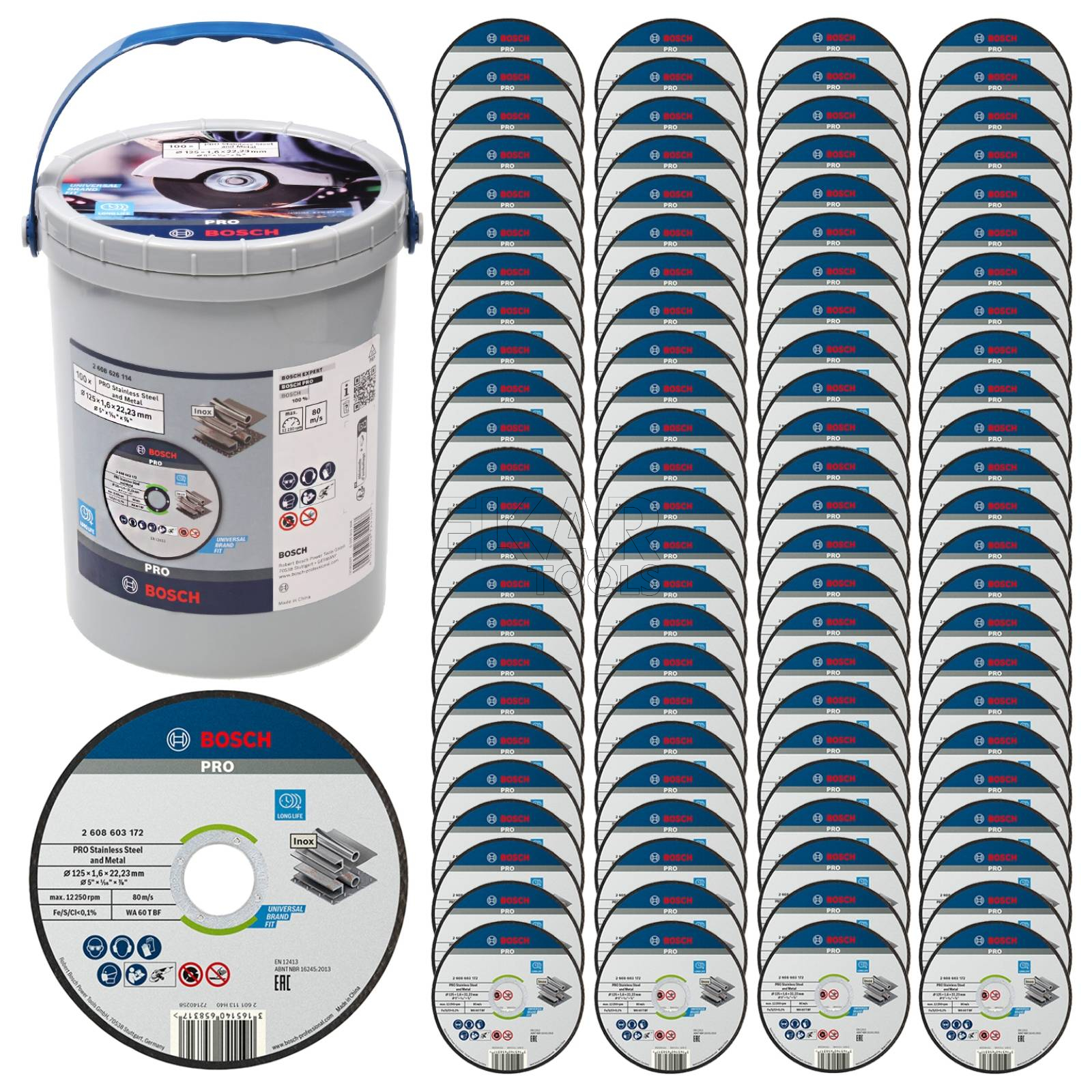 Disque abrasif Bosch 2608626114; 125x22,23 mm; 100 unités