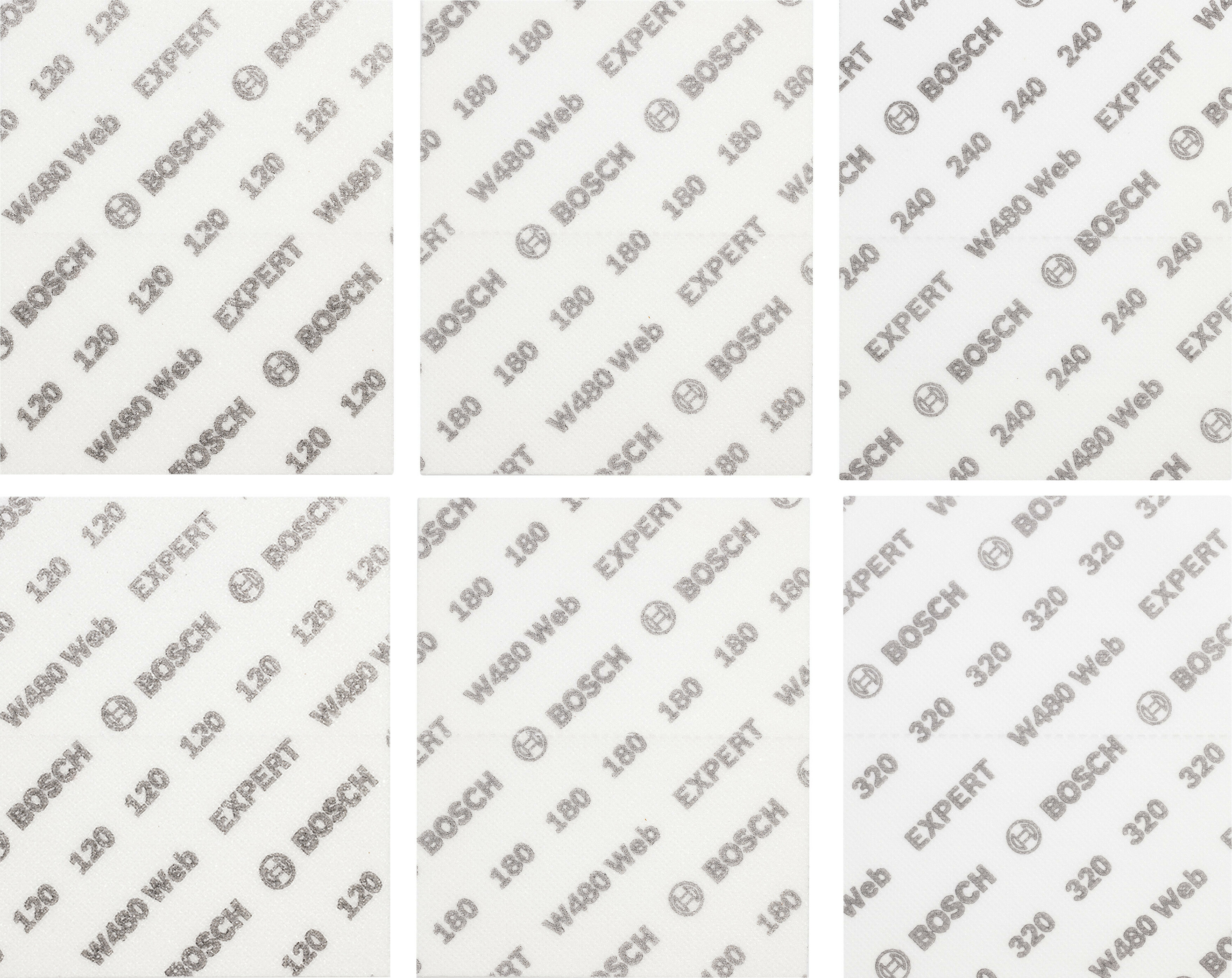 Papier de sable Bosch EXPERT; W480 Web; 115x140 mm; 6 unités