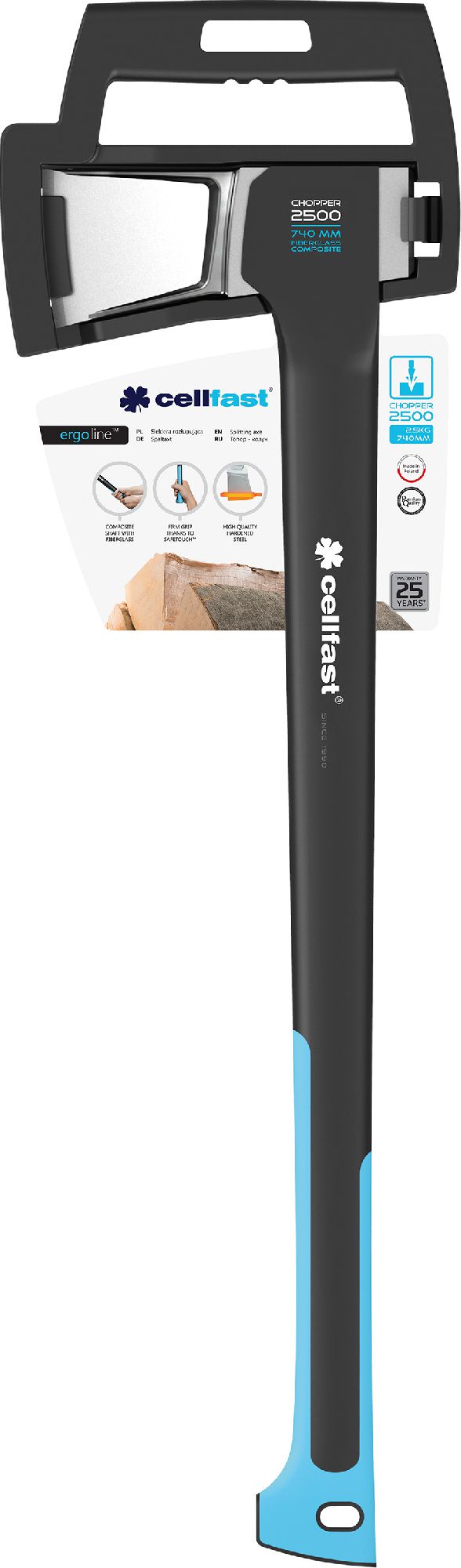 Hache de fractionnement Cellfast C2500 ENERGO™; 740 mm