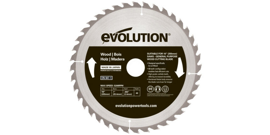 Scie circulaire Evolution EVO-255-40-D; 255 mm; Z40