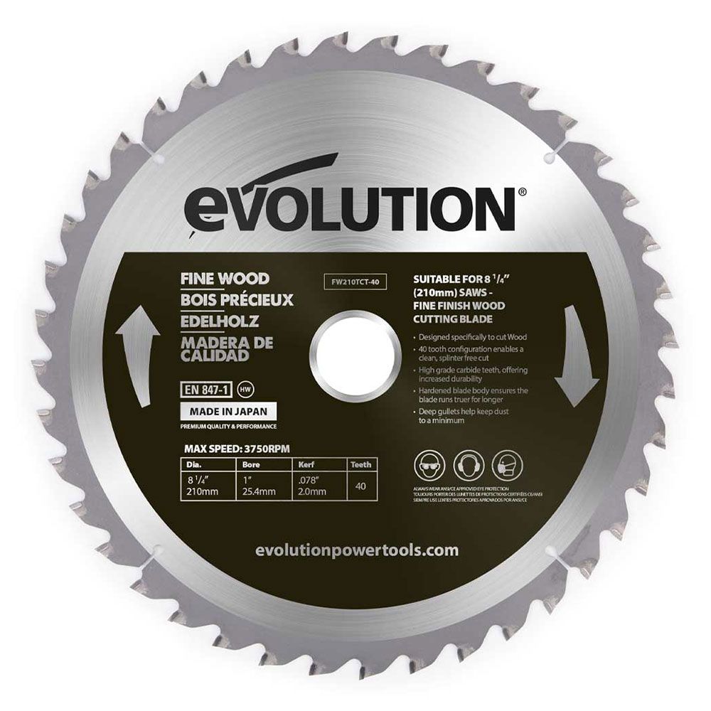 Scie circulaire Evolution FW210TCT-40; 210 mm; Z40