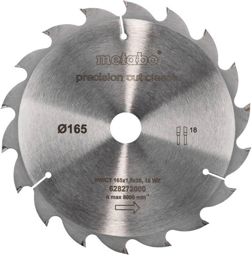 Lame de scie Metabo 628272000; 165x20 mm; Z18; 20°